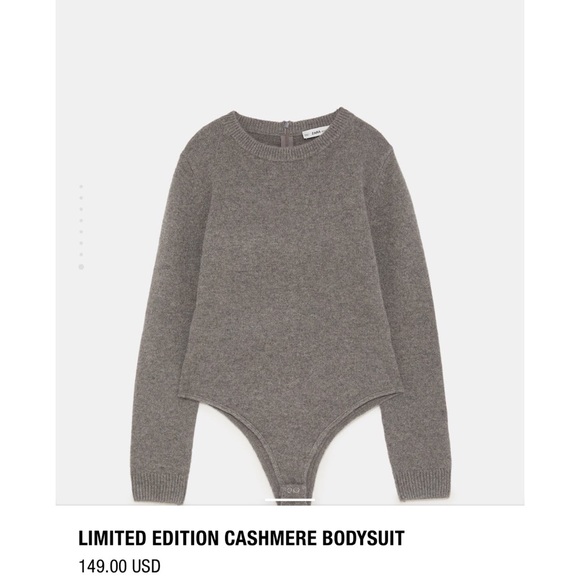 Zara Other Zara Limited Edition Cashmere Bodysuit And Skirt Poshmark